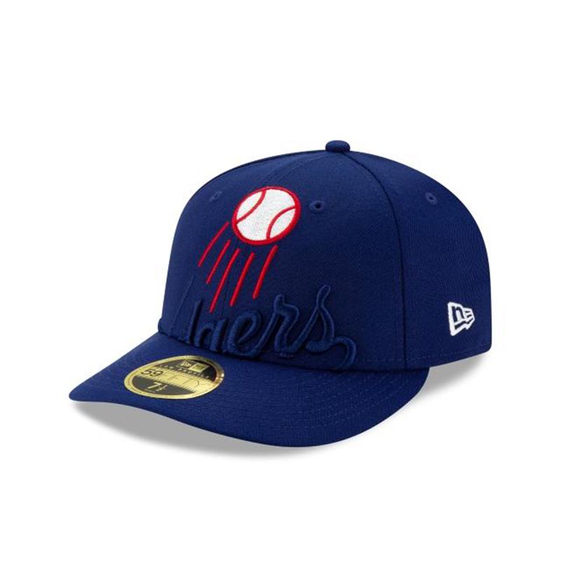 MLB Los Angeles Dodgers Logo Elements Low Profile 59Fifty Fitted (QDC8373) - Blue New Era Caps